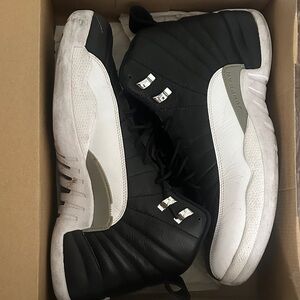 Jordan Black and White High-Top Sneakers